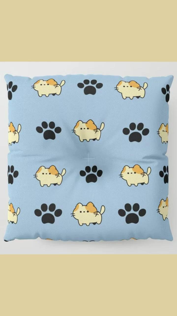 Cat bed paw prints with cats; joyful chow puppy enjoys being carried by hooman, beautiful and gorgeous canine happiness 